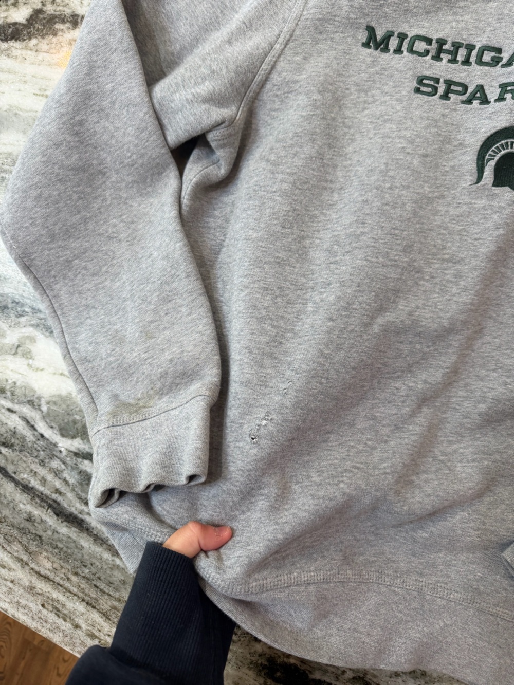 Nike Michigan State Spartans Grey Crewneck Sweatshirt - Picture 4 of 6